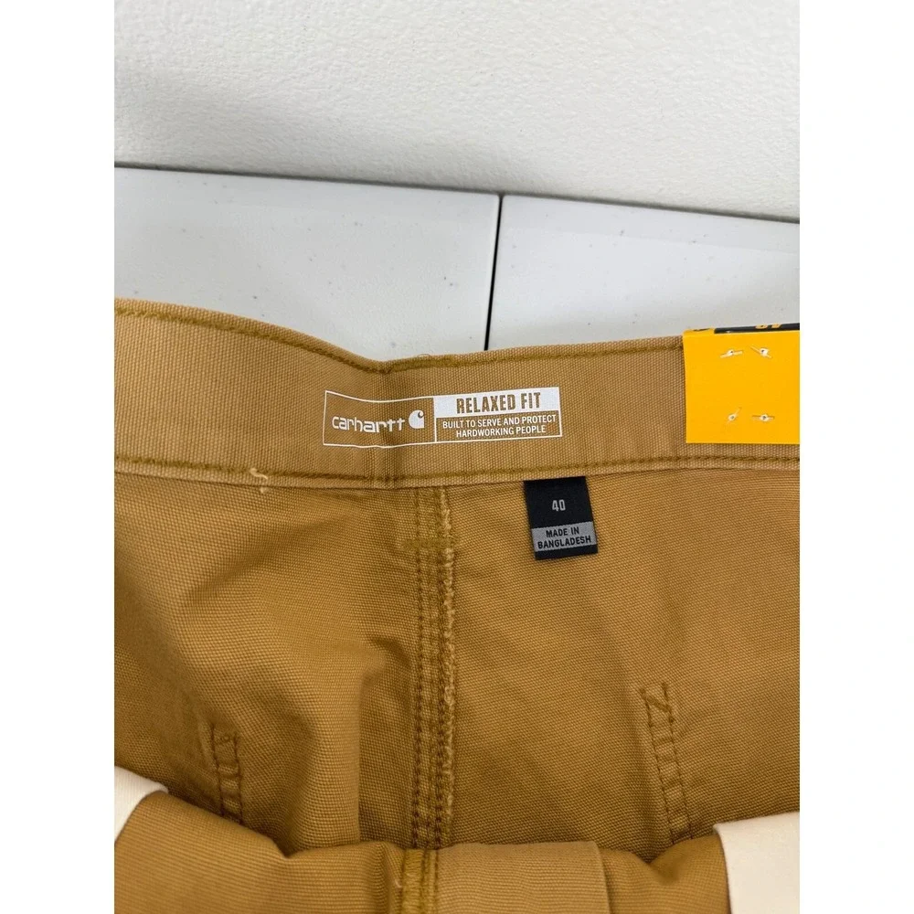 Carhartt Rugged Flex Relaxed Fit‎ Canvas Work Shorts Mens Size 40 BS2514-M NEW